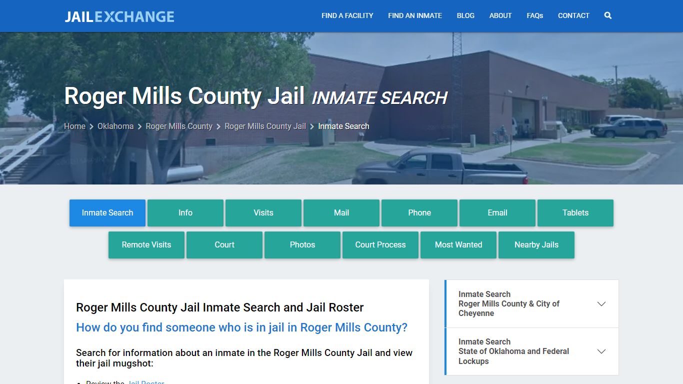 Roger Mills County Jail Inmate Search - Jail Exchange