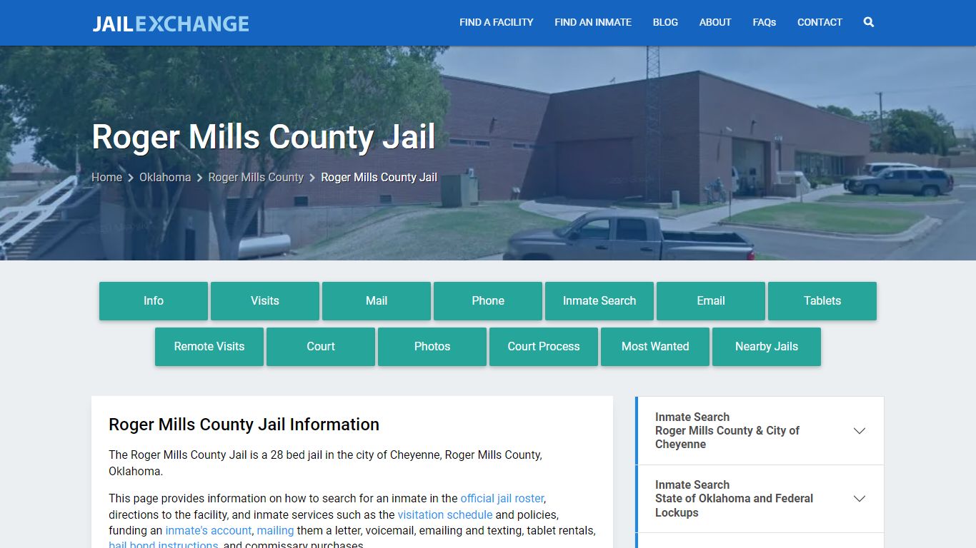 Roger Mills County Jail, OK Inmate Search, Information