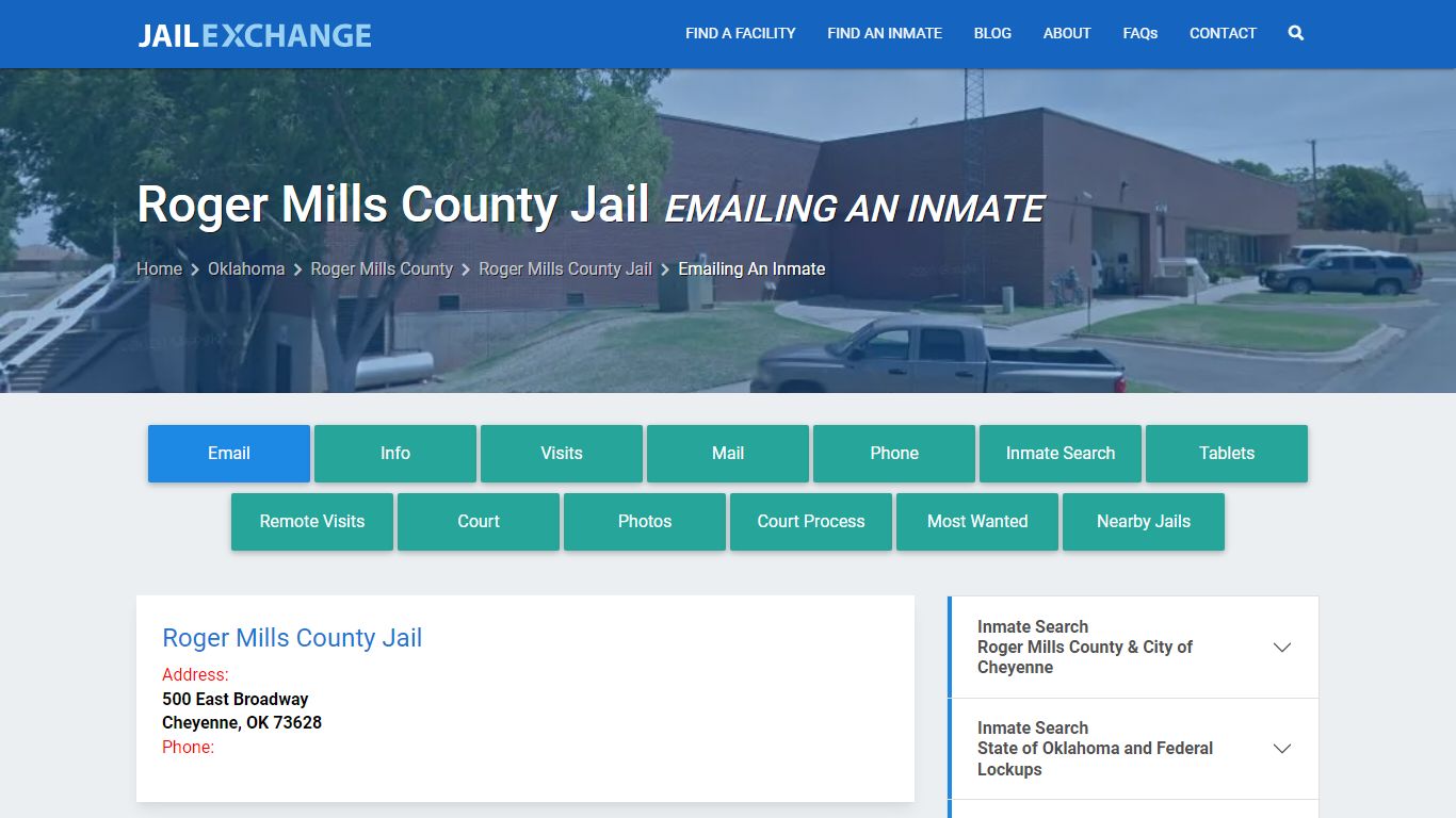 Inmate Text, Email - Roger Mills County Jail, OK - Jail Exchange